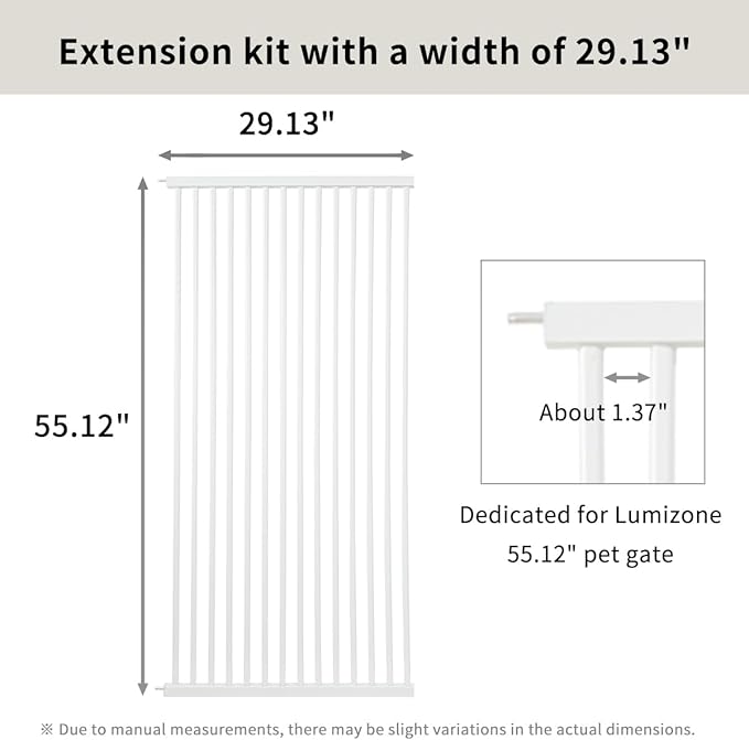 Lumizone Extra Tall Cat Gate Extension Kit 55.12" High Pressure Mounted 2025 - Image 3
