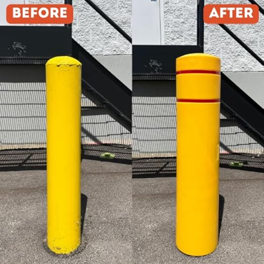 Innoplast BollardGard 7" x 52" Bollard Cover Yellow - Image 4