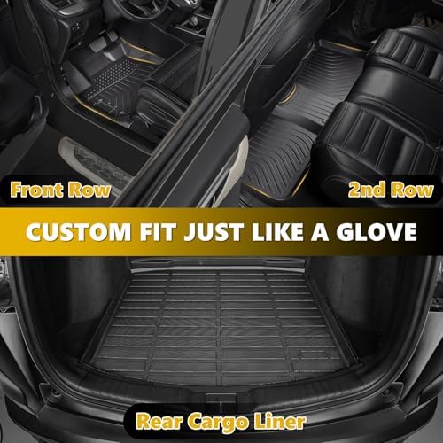 GINOWY-Floor Mats & Cargo Liner for Lexus NX Hybrid & Plug-in Hybrid 2022-2026 (Only for NX350h/NX450h+), All Weather Car Mats TPE Rubber Liner for Lexus NX Hybrid Accessories - Image 3