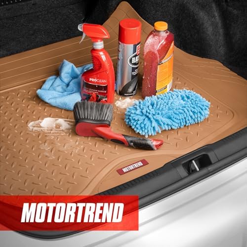 Motor Trend Heavy Duty Utility Cargo Liner Floor Mats for Car Truck SUV, Trimmable to Fit Trunk, All Weather Protection - Image 3