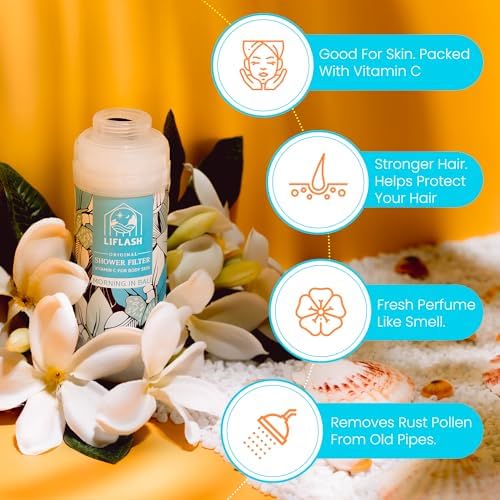 LIFLASH Vitamin C Shower Filter for Hard Water, Aromatherapy Softener Purifier, Help with Softer Skin and Hair Enhancement, for Universal Output Showerhead, Easy Installation (MORNING IN BALI) - Image 5