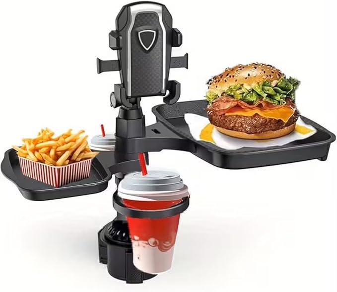 5 in 1 Car Table Tray，Mobile Phone Holder Car Cup Holder Tray ，360° Rotation by Unknown