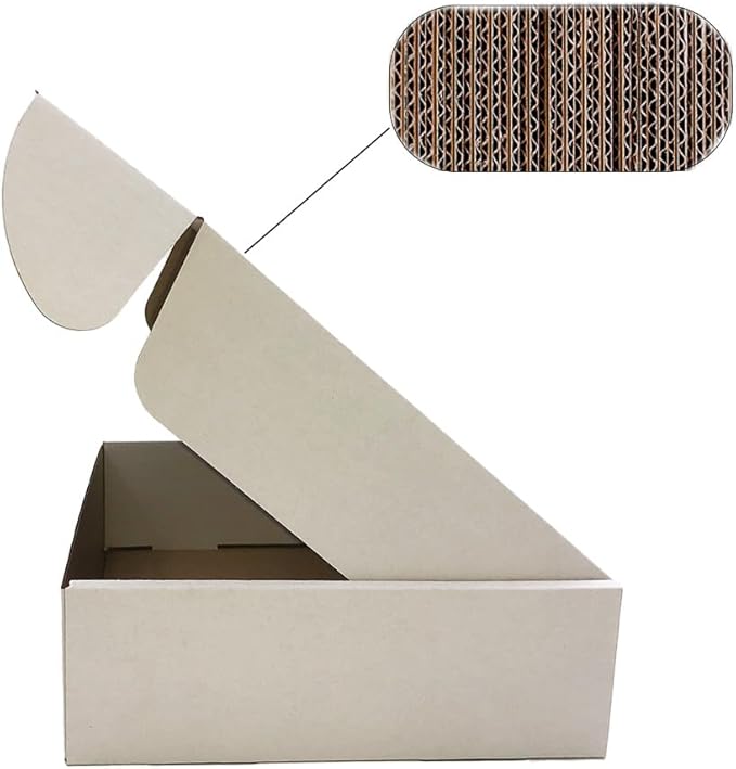 Shipping Boxes 11x9x3 inch Set of 25，White Corrugated Cardboard Box - Image 9