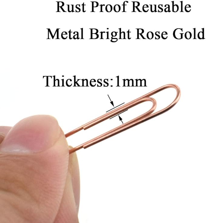 HAHIYO Paper Clips Sturdy 1.1 inches Length 300 Pack Paperclips Heavy Duty - Image 3