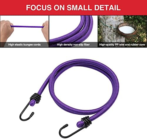 WORKPRO Bungee Cords with Hooks, Heavy Duty Outdoor Bungee Strap, 22-Piece - Image 4