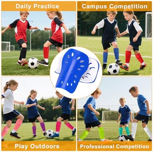2 Pairs Shin Guards Soccer for Kids,Shin Pads Extra Lightweight Breathable Slide in Shin Guard for Football Training Match Outdoor Activities Protective Slip-in Shin Guards for Boys Girls - Image 6