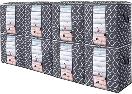 Storage Bags 8 Pack 100L Clothes Organization and Storage Containers by WiseLife