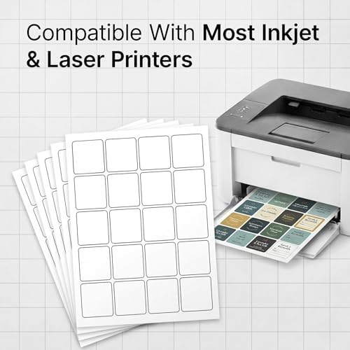 2" X 2" Matte White Printable Labels (100 Sheets, 2000 Stickers) - Image 3