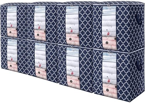 Storage Bags 8 Pack 100L Clothes Organization and Storage Containers by WiseLife