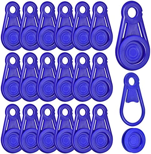 Tarp Clips Heavy Duty, 20 Pack Tarp Grabber Movable Canopy Clips for Outdoor Camping, Tent, Awning, Banner, Cover Swimming Pool Covers Plastic Tarp Holder Clips Blue by Milkary