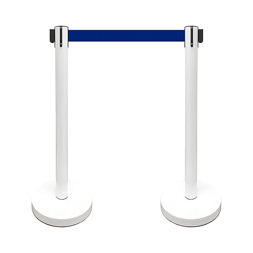 VIP Crowd Control Retractable Belt Stanchion Queue Safety Barrier Set by CrowdControlCenter
