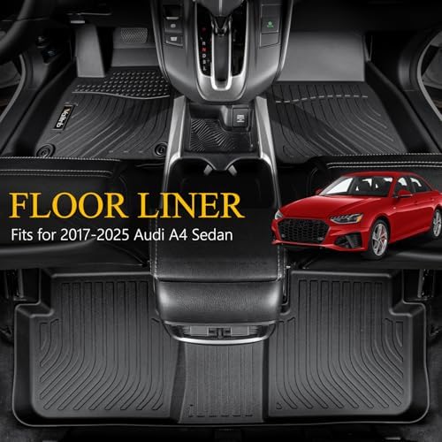 Wailtnb-Mats for Audi A4 Sedan 2017-2025 (Not Fit for Allroad) Floor Mat Cargo Liner All Weather Floor Liner Car Mat for A4 Custom Fit Automotive Full Set Accessories - Image 2