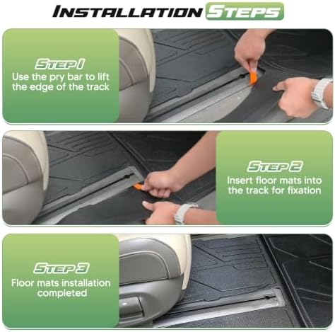 Cartist Floor Mats for Kia Carnival Hybrid 8 Seats 2025 2026 (Only Fit Hybrid), All Weather Cargo Liner for Carnival Accessories, Heavy Duty TPE Floor Mats and Cargo Mats, Car Accessories - Image 2