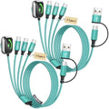 3 Type-C Ports 4-IN-2 Multi Charging Cable for iWatch Charger/iPhone 17-15 by MPATIBY
