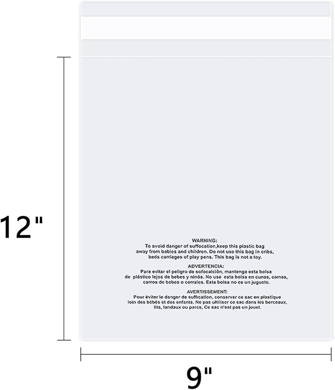 iMailer - 500 Count - 10" x 13" Clear Poly Bags - Image 2