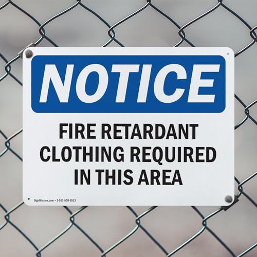 (2 Pack) Fire Retardant Clothing Required OSHA Notice Sign 10 Inch X 7 Inch Plastic Sign, Weather Resistant, UV Protected for Workplace, Business, and Construction Site, Made in the USA - Image 5