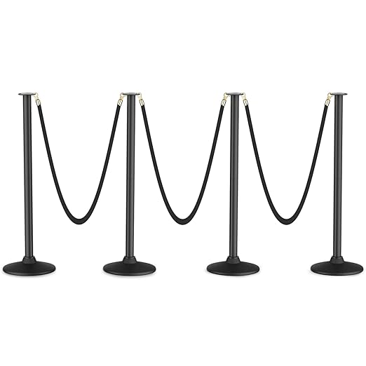 RoadHero Plastic Stanchion Post, Ropes Safety Barriers by RoadHeroUS