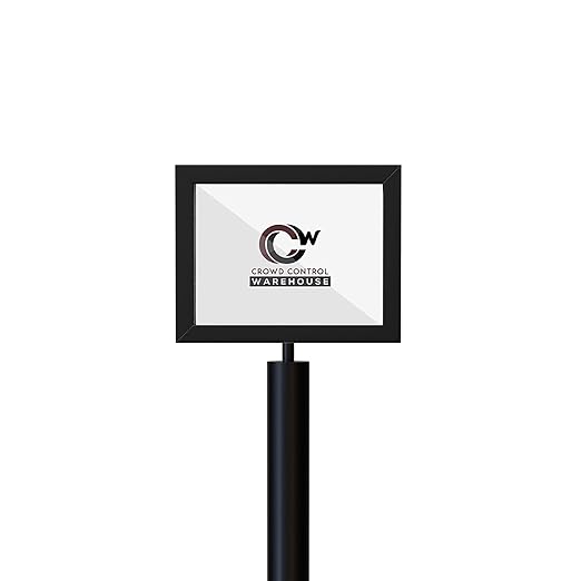 Floor Standing Sign Frame with Steel Low Profile Base, 8.5 inches by 11 inches - Image 7