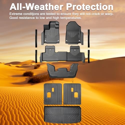 Floor Mats for 2022-2026 Acura MDX Cargo Mat with Backrest - Image 6