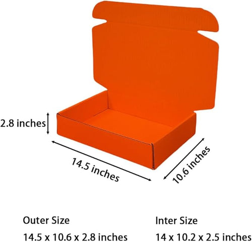 20 Pcs 14.5 x 10.6 x 2.8 inches Corrugated Cardboard Gift Boxes Recyclable - Image 2