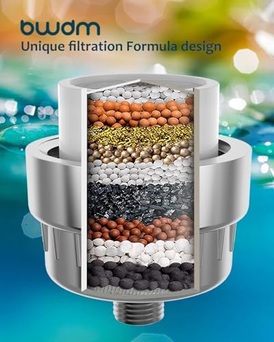 15 Stage Shower Filter - Shower Head Filter - bwdm Hard Water Filter, Remove Chlorine Heavy Metals and other Impurities, Vitamin C Water Softener Reduces Dry Itchy Skin, Dandruff (Chrome) - Image 2