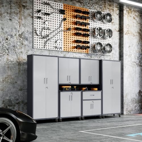 6-Piece Garage Storage Cabinets System Heavy Duty Workshop Set - Image 3