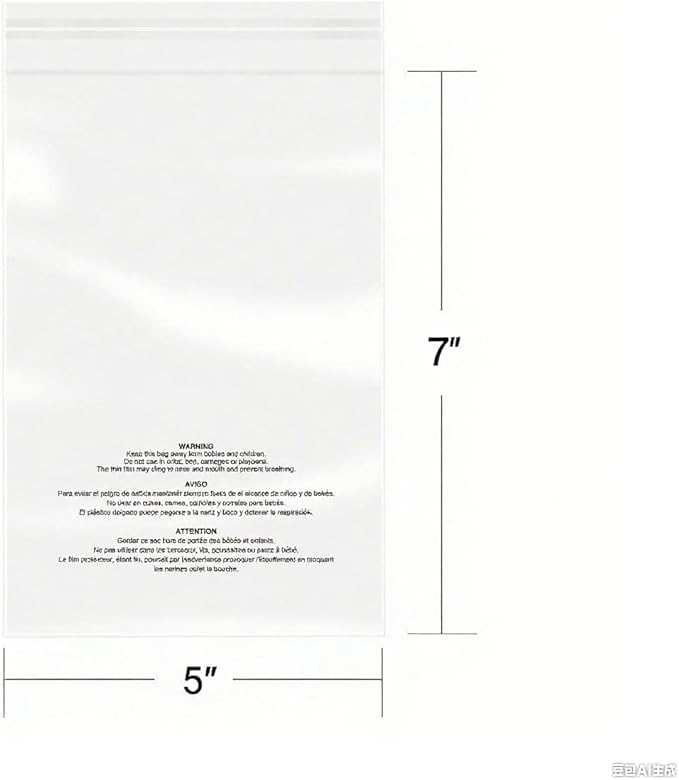 iMailer - 1000 Count - 5" x 7" Small Clear Poly Bags - Image 2