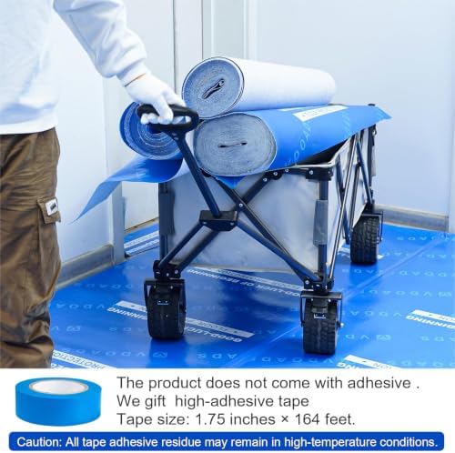 39" x 100'Heavy-Duty Temporary Floor Protection Roll Construction & Renovation for Tile Protectors for Hardwood tairs Carpet Pets Paint Proof Flooring Protection Film Covering Longtime - Image 2