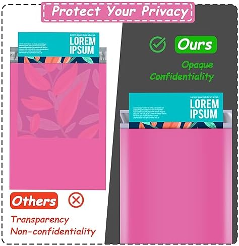 JinRuiKJ Poly Mailers 6x9 Inch, 100 Pcs Shipping Bags, Pink - Image 5