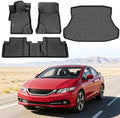 Floor Mats for Honda Civic & Civic Si 2012-2015 (for Sedan, Not for Coupe) by Vehiwell