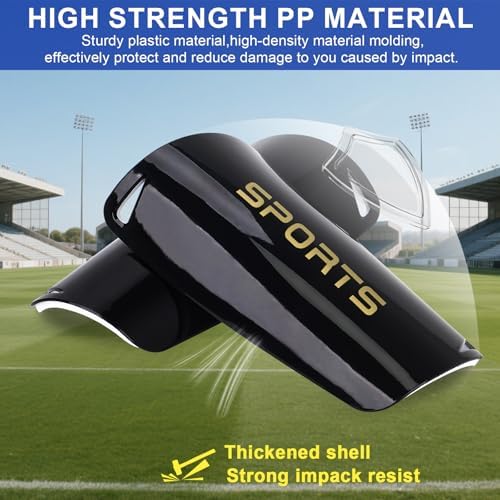 Kids Soccer Shin Guards 2 Pairs Slip-in Youth Shin Pads for Boys Girls, Lightweight PP+EVA Soccer Protective Gear Fits with Shin Guard Sleeves(not Included), Toddler to Teen Sizes Multiple Colors - Image 3