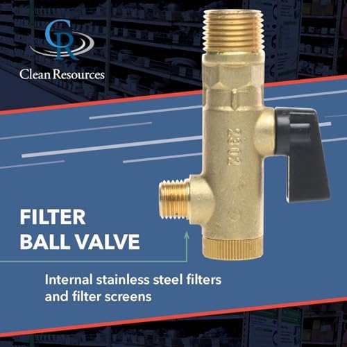 Brass Filter Ball Valve 740-30-160 – 1/2" NPT In / 1/2" NPT Out, 725 PSI, Strainer & Isolation Valve – Maximum Flow Protection - Image 2