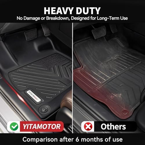 YITAMOTOR Floor Mats Fit for 2017-2025 Mazda CX-5, TPE All Weather Custom Fit Floor Liners for Mazda CX5, 1st & 2nd Row Car Mats Accessories, Black - Image 6