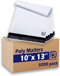 POLYSELLS 5000pcs 10x13 Inches White Poly Mailers Shipping Envelopes, Strong by POLYSELLS