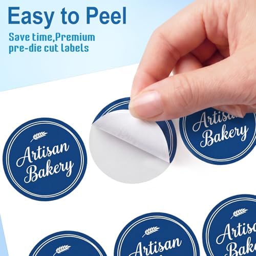 Circle Labels,2.5" Diameter High Visibility Round Labels,Round Sticker Labels for Laser&Inkjet Printers,100 Sheets,900 Total Adhesive Labels for Candle&Jar Labels,Branding,Pony Packaging HB-C009 - Image 6