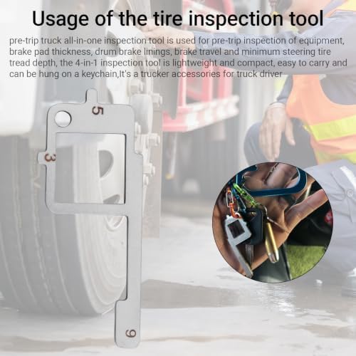 Truck Driver Pre-Trip Inspection Tool - Brake & Tire Check 4-in-1 - 1 Pack - Image 6