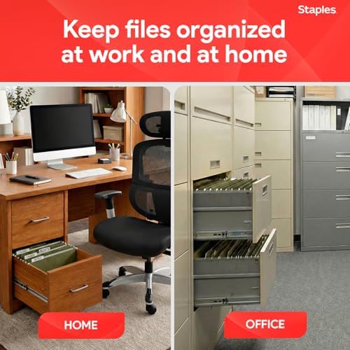Staples Hanging File Folders, Letter Size, 1/5-Cut Tabs, Green, 50/Pk - Image 7