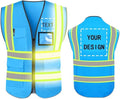 YOWESHOP High Reflective Visibility Safety Vest Custom Your Logo Safety Workwear by YOWESHOP