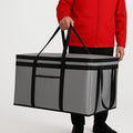 2 Pack XXXL Gray Insulated Food Delivery Bag Cooler Bags Keep Food Warm by Musbus