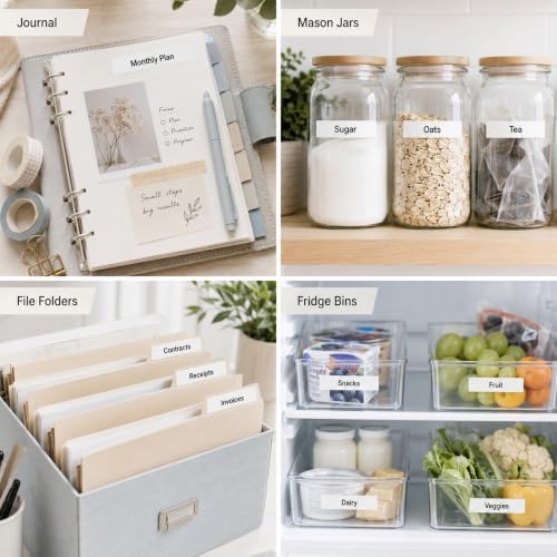 TZe-231 Label Maker Tape Compatible Brother, 12mm 0.47 Black on White 7-Layer Laminated, Labeling Tape Cassette Replacement for PT-D200 D210 D220 H110 E110 H100R H101C H200 D210VP and More(4 Pack) - Image 6