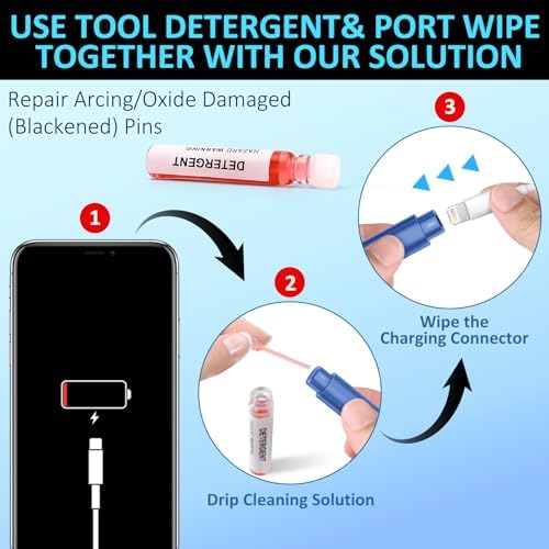 iPhone Cleaning Kit for Charging Port Cleaner AirPod Phone, Dark Blue - Image 6