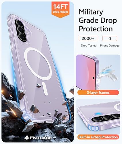 FNTCASE for Galaxy A37/A36 5G Phone Case, Fit for Magsafe, Screen Protector - Image 5