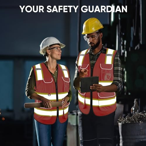 TICONN High Visibility Reflective Safety Vest for Men & Women, ANSI Class 2 - Image 6