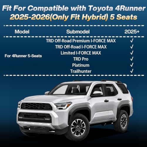 Floor Mats for Toyota 4Runner 2025 2026(Only Hybrid) 5 Seats - Image 2