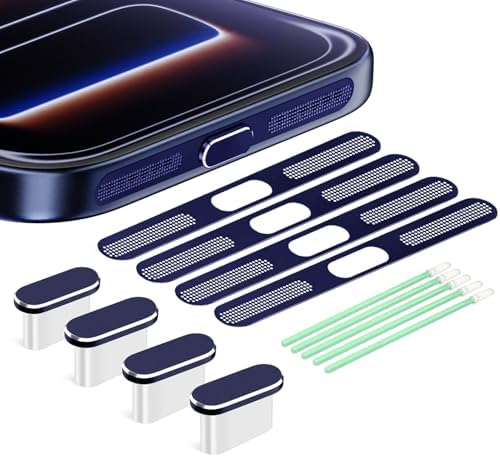 USB C Dust Plug,USB C Port Cover Type C Charging Port Plug Cover Speaker Dust Cover,Accessories for iPhone 17 Pro Max (Dark Blue for iPhone 17 Pro Max) by Goweewon