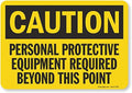 SmartSign "Caution - Personal Protective Equipment Required" Label | 7" x 10" Laminated Vinyl by SmartSign