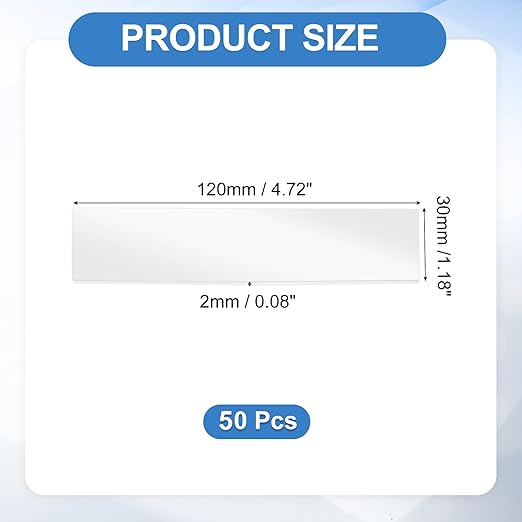uxcell 50Pcs Double Sided Adhesive Pads, 4.72" x 1.18" Clear Removable Heavy - Image 2