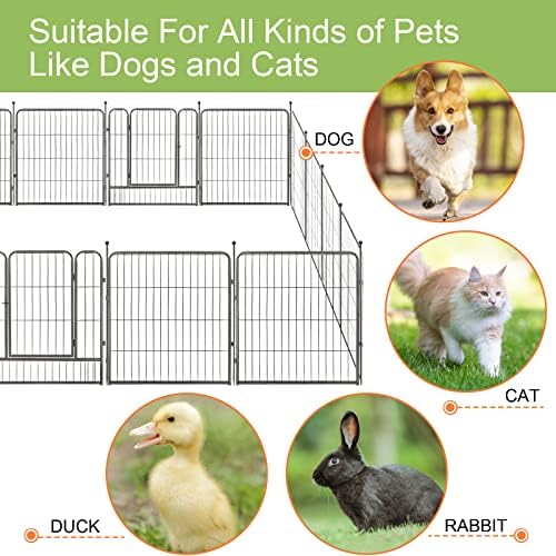 VISCOO Cat Cage, Cat Playpen Indoor & Outdoor, Detachable Metal Wire Kennel Cats Crate - Image 5