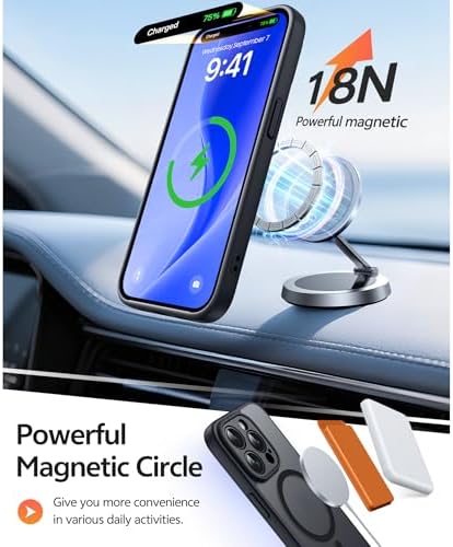 FNTCASE for iPhone 14 Pro Max Case, Fit for Magsafe, Glass Screen Protector - Image 3
