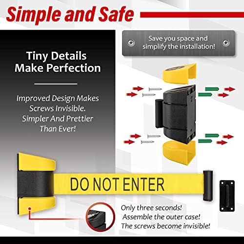 DuraSteel Wall Mount Retractable Belt Barrier - Image 5